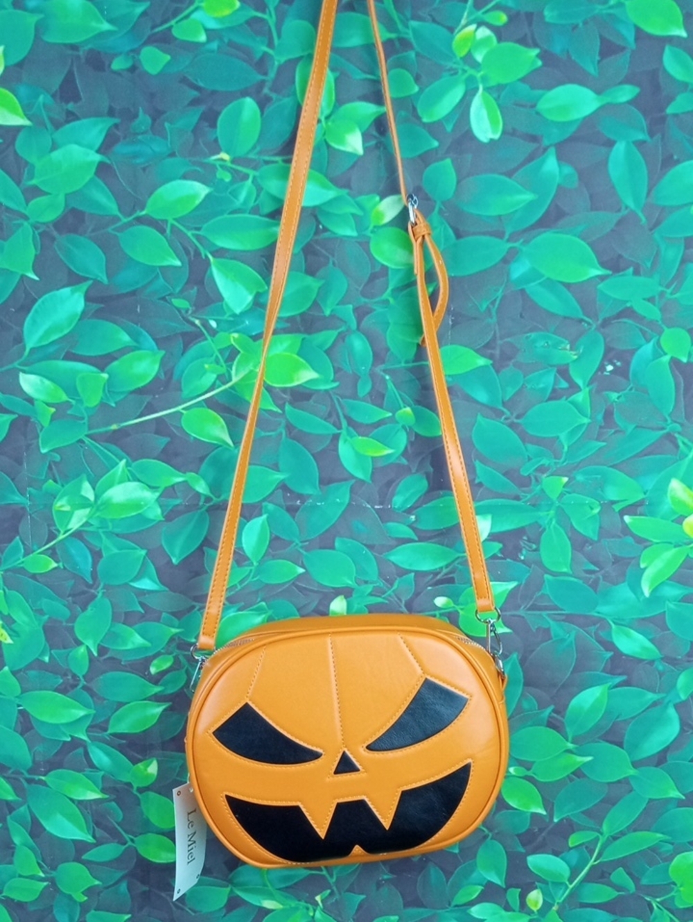 👻 Halloween Pumpkin Orange Crossbody Bag